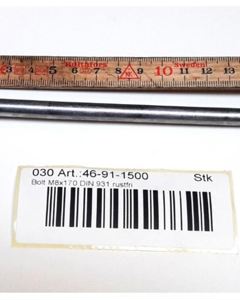 Hexagon head screw M 8x170 DIN 931 SS